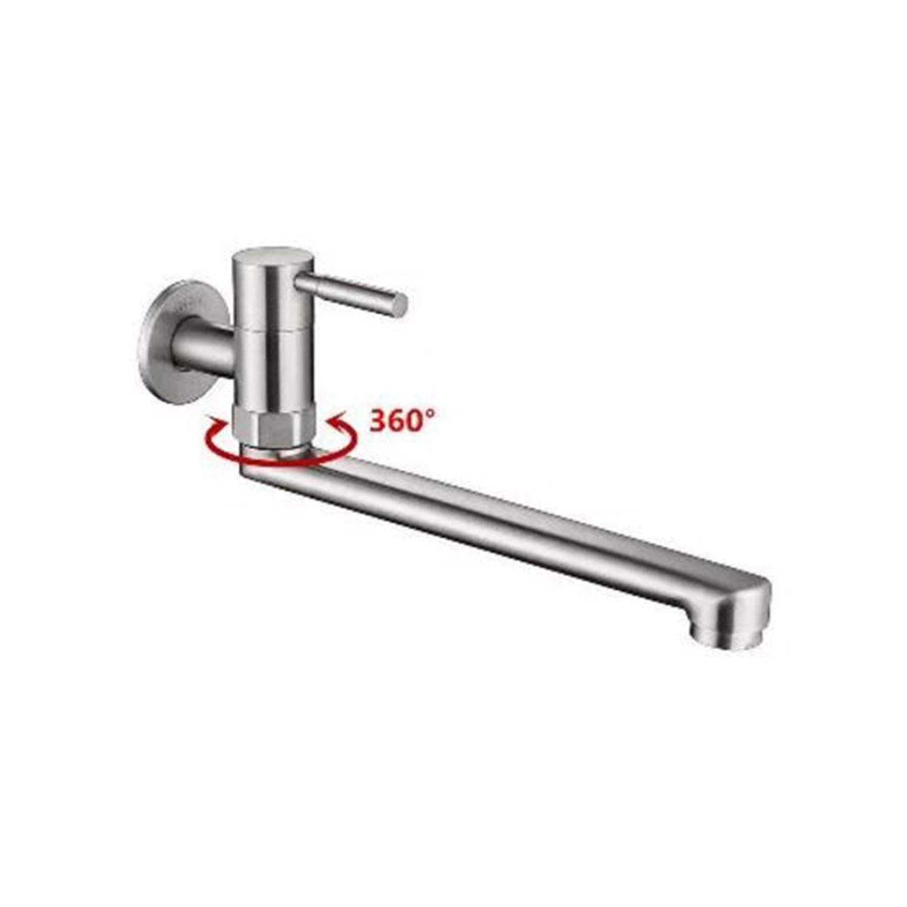 304 Edelstählen Kalte Wand Art Küchenarmatur Spritzpistole Tank Pflanzliche Waschbecken 4 Universal - Wand Montierten Wasserhahn Verlängert,B