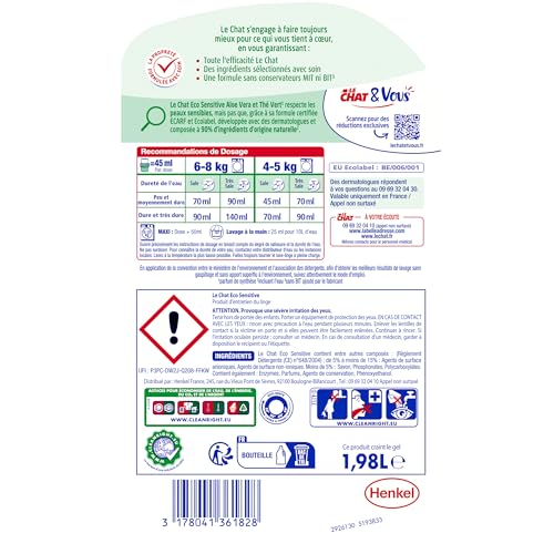 Le chat éco sensitive 44 lavages - vue 3