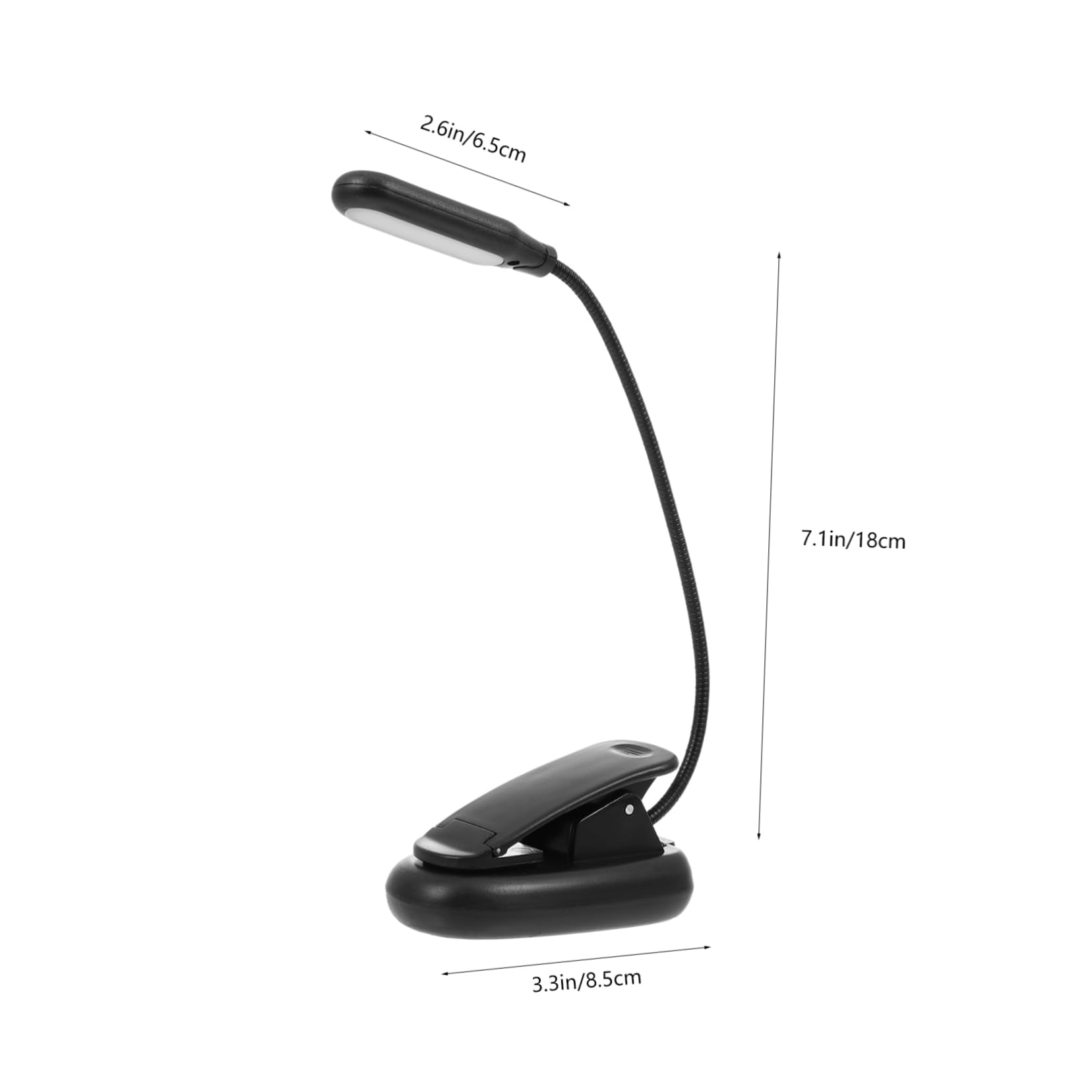 KALLORY 1Set Adjustable LED Clip Reading Lamp Table Light for Home Bedside Study Cozy Night Reading Light with Creative Clipping Design and Easy Use