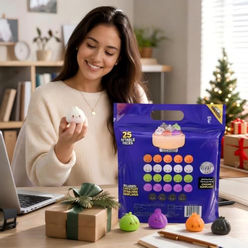 25 Pcs of Extra Mini Squishies Dumplings Advent Calendar for Holiday Gifts - image 6