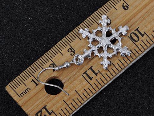 Alilang Christmas Winter Snow Snowflake Ice Cold Crystal Rhinestone Dangle Drop Earrings #TOP2