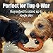 Iron Paws Indestructible Dog Ring Toy - Orange, Tough Dog Pull Toys for Aggressive Chewers, Fetch and Tug of War
