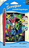MAMMUT 141005 - Kratzbild Motiv Ritter, regenbogenfarbend, mini, Komplettset mit Kratzmesser und Übungsblatt, Scraper, Scratch, Kritzel, Kratzset für Kinder ab 6 Jahre