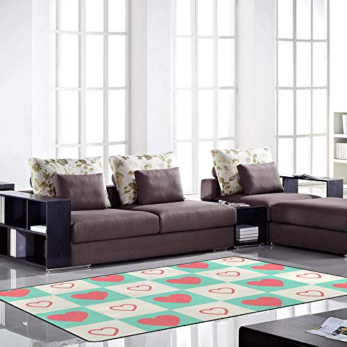 Tapis de salon doux bleu Ruchen grand format 183x122cm isolant et lavable - 4