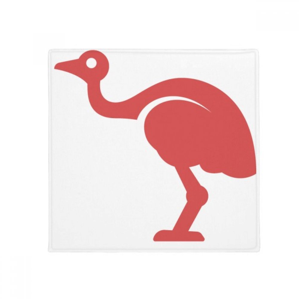Tapis autruche Australie style rétro rouge 80cm, une idée cadeau déco originale