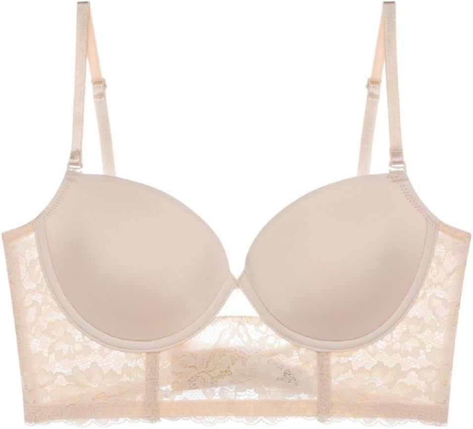 Slim French Halter Bra Set With Large Breasts and Small U Shape