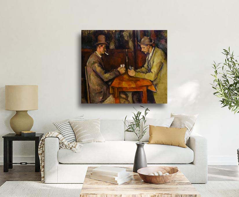 セザンヌ・ポール、カルタ遊びの人たち、希少画集画、新品額装付 カード遊びをする人々 ポール・セザンヌ | 油絵複製画 | KOSH mArt 日本