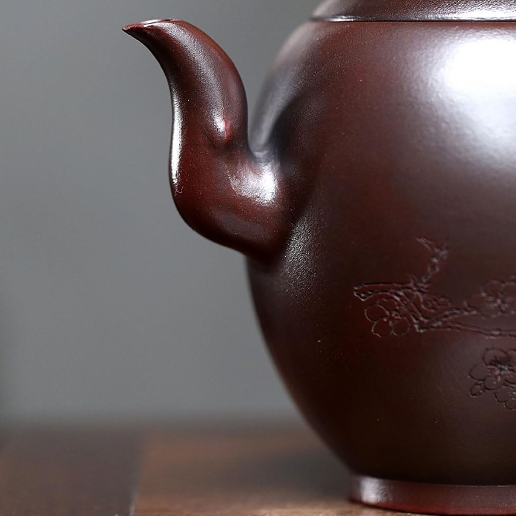 Czajniczek okrągły antyczny czerwony glina Huaixiang czajniczek przenośny ceramiczny podróżny zestaw do herbaty zaparzacz do herbaty