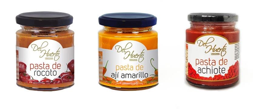 Del Huerto Pastas Ají Amarillo - Achiote - Rocoto