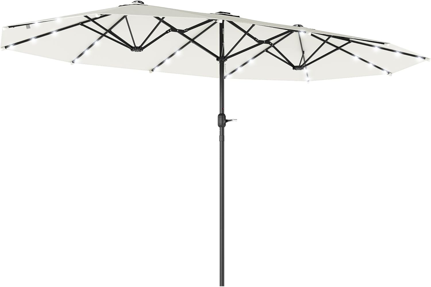 Hengda Parasol 3m Avec LED Parasol Ampli De Jardin Terrasse UV30