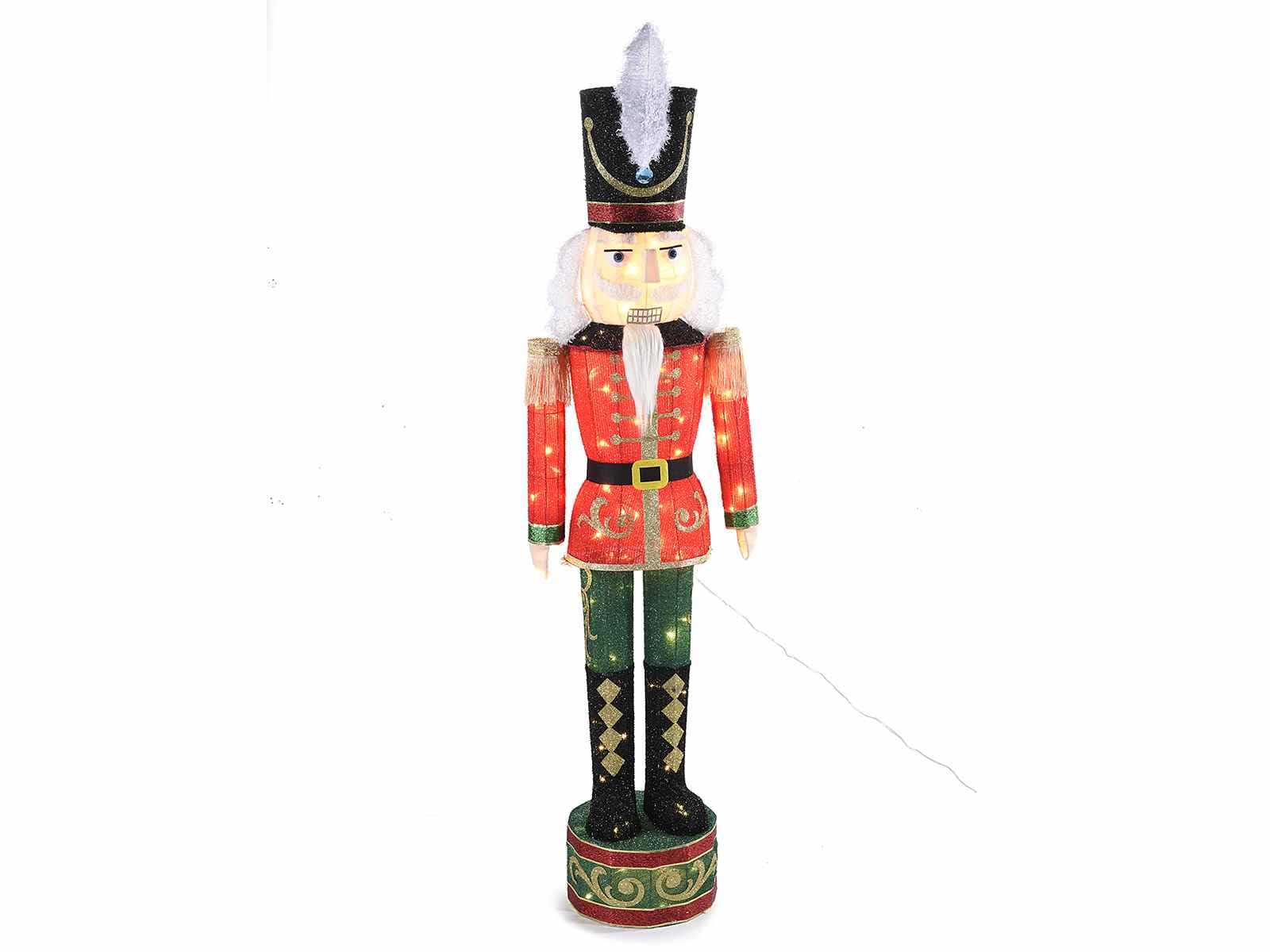 Gruppo Maruccia - Soldatino Schiaccianoci di Natale Gigante - Decorazione Natalizia per Interni ed Esterni - Addobbo per Casa, Giardino, Negozi, Vetrine - Altezza 1,63 Mt