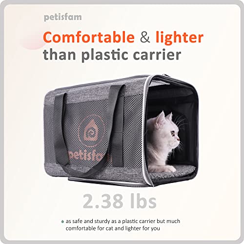 Soft Pet Travel Carrier Bag for Large and Medium Cats, 2 Kitties, Small Dogs up to 25 lbs. Easy to Get Cat in, Great for… - Image 5