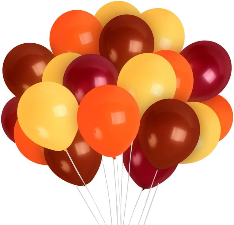 Treasures Gifted Globos de otoño, globos de colores otoñales, globos de color otoño, globos naranjas de 12 pulgadas, globos albaricoque, globos