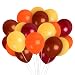 Fall Color Balloons Burgundy Mocha Brown Yellow Orange Balloons 12 Inch Friendsgiving Decorations for Woodland Lion Safari Wild One Birthday Decor Animal Dinosaur Baby Shower Garland Supplies