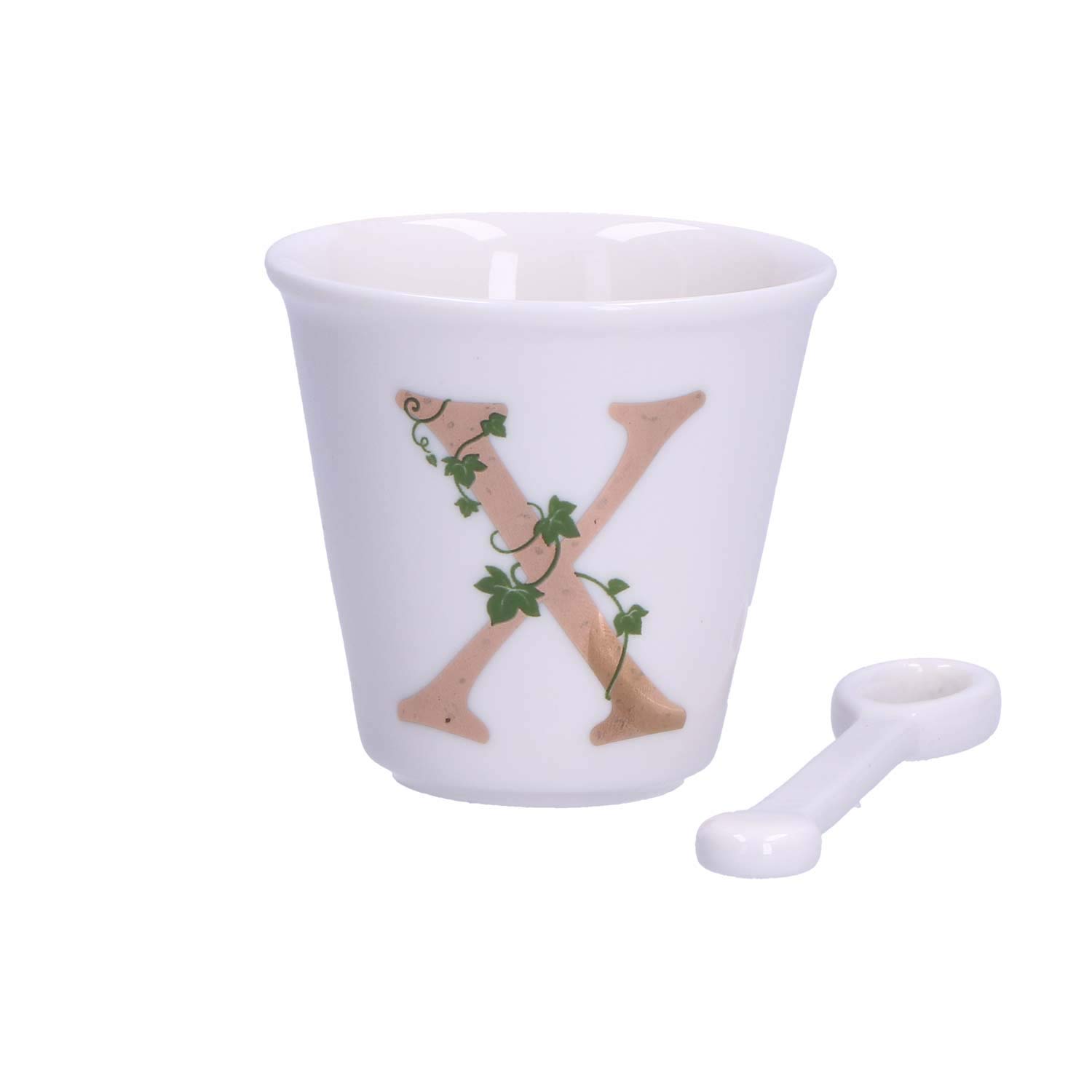 La PORCELLANA BIANCA - Gift Box Shot Glass 'X with Single Spoon
