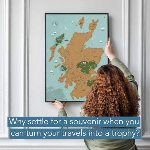 Mapa de Escocia para rascar interactivo A2, ideal como mapa de aula didáctico y divertido 5