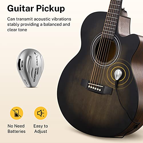 Donner Guitare Acoustique 4/4 Jumbo Guitare Folk Set Adultes Débutant avec Pickup Sac Tuner Sangle Cordes Capo (Noir) - Les Beatles, Paul McCartney, John Lennon, RIngo Starr, George Harrison Donner Guitare Acoustique 4/4 Jumbo Guitare Folk Set Adultes Débutant avec Pickup Sac Tuner Sangle Cordes Capo (Noir) – Image 6