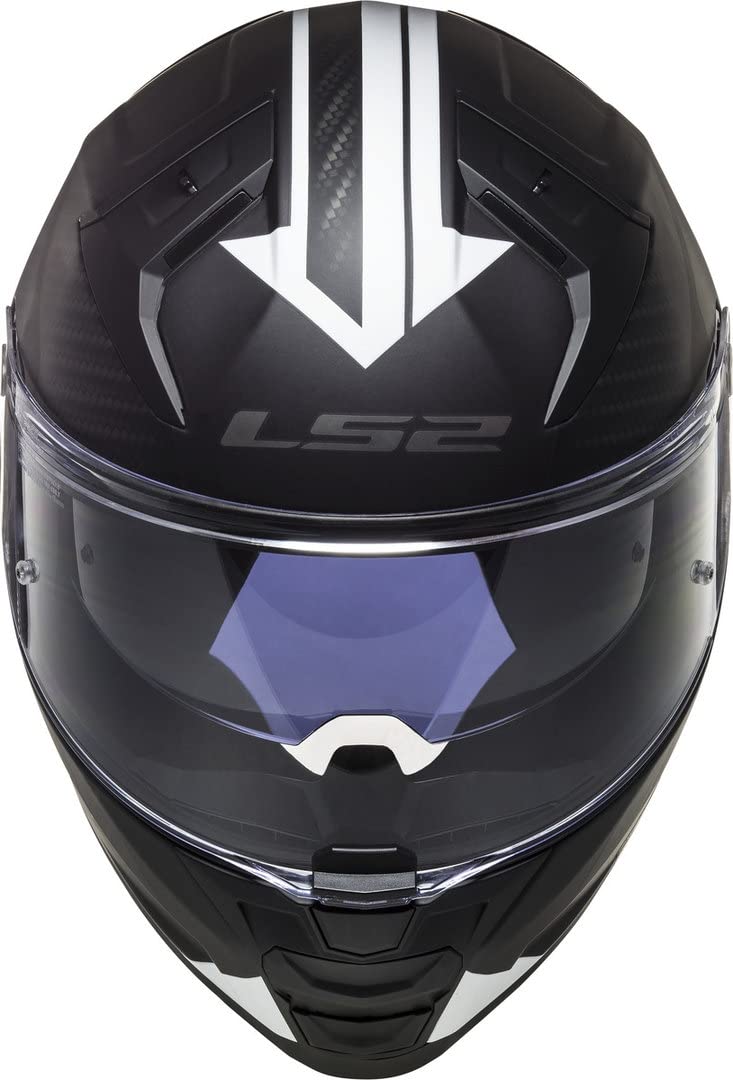 LS2, Casco Moto Integrale VECTOR II SPLITTER Matt Black White, 4XL