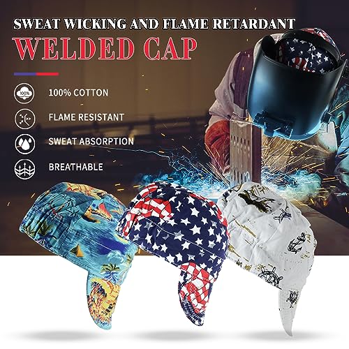 TRQWH 3 Pcs Cotton Welding Caps