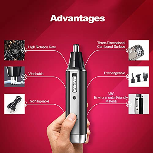 Homesen Aparador de Pelos Do Nariz Elétrico 4 em 1 Masculino Recarregável para Os Pelos Do Nariz Sob