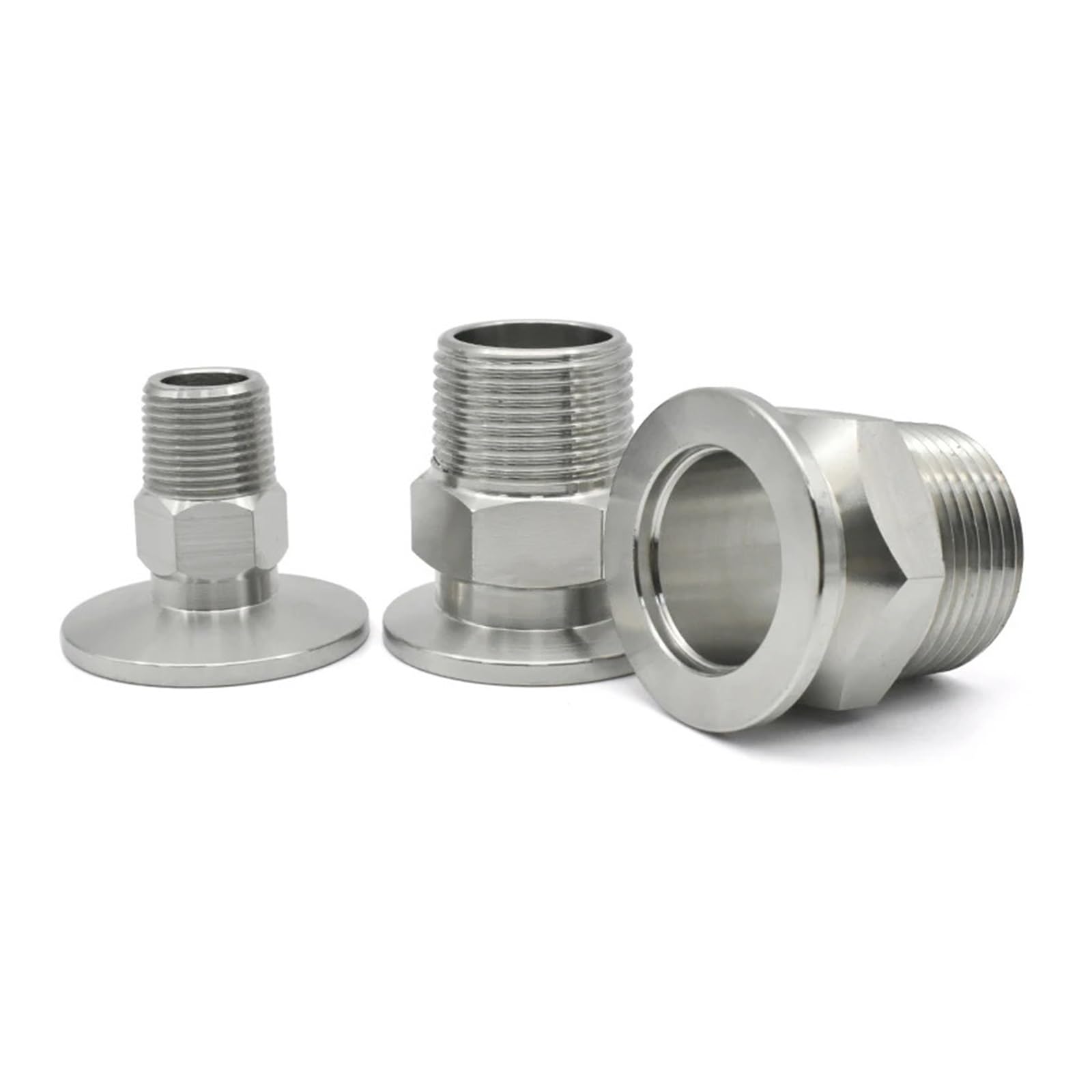 1 pieza KF50 2" 304 accesorios de brida rápida de acero inoxidable con rosca PT británica de 3/4" a 1"