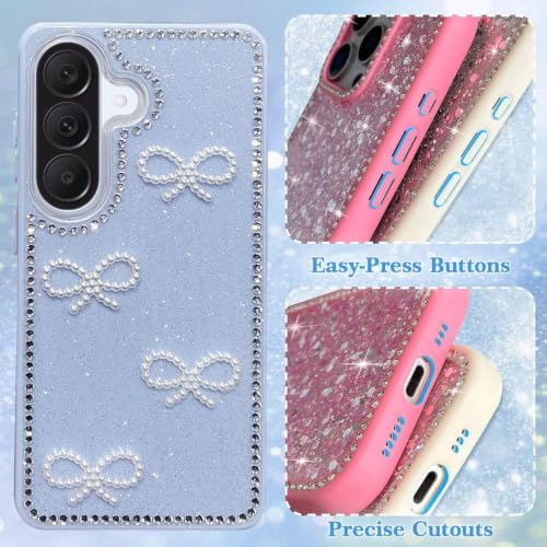 Image of DIZORO for Samsung A57 Case,Cute Bow Tie Aesthetic Phone Case,Trendy Slim Hard IMD Shockproof Protective Bumper Designer Phone Back Cover for Women Girls - Sierra