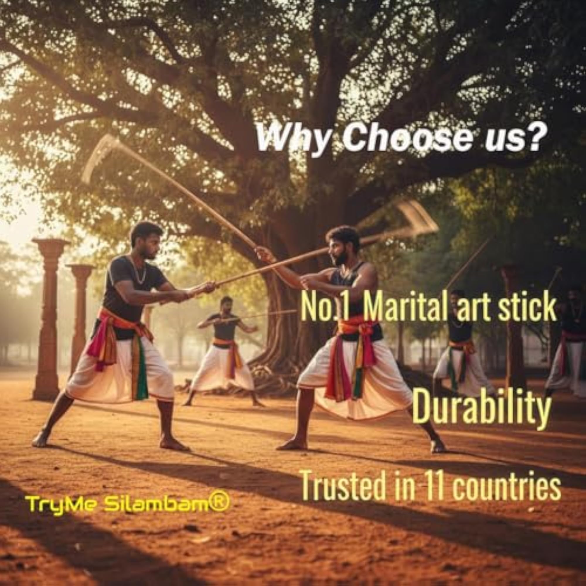 Silambam Kalari Payattu Stick Pack of 2