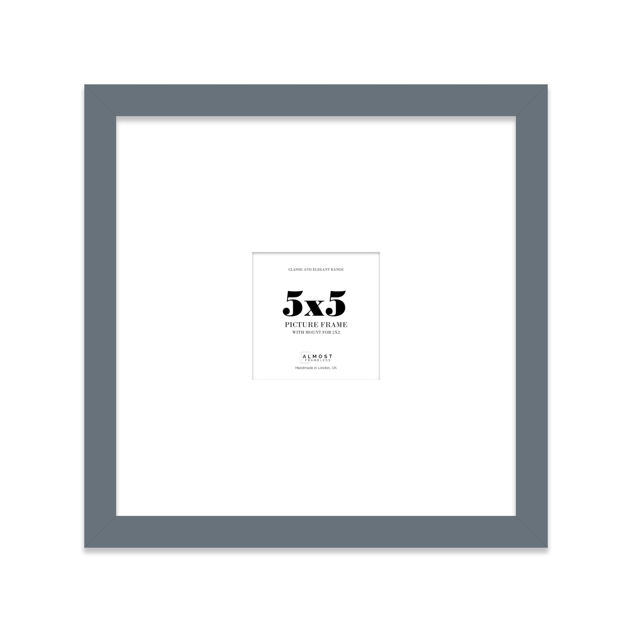 5X5" Grey Picture Frame5X5" Square Frame With 2X2" Mount For 5X5"/2X2" Pictures Moderrn Style Thin Edge1 Pack from B&Q