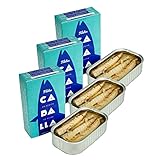 Gris Lot 3x Filets de maquereaux à l\'huile d\'olive 4/6 pièces - boîte 110g