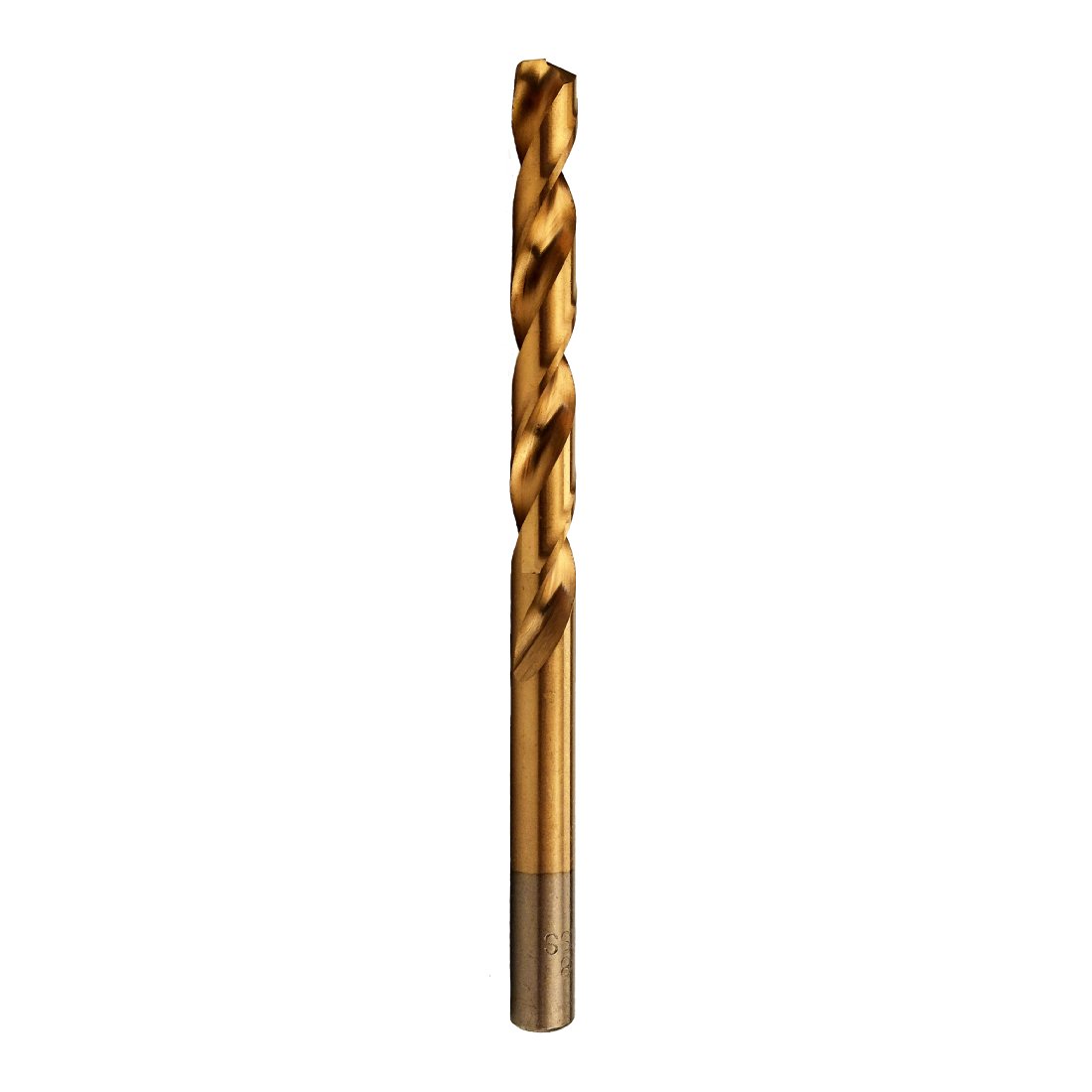 Paquete de 12 brocas con revestimiento de nitruro de titanio de 9/64 pulgadas, acero de alta velocidad M2, longitud de trabajo, para metal, plástico, madera