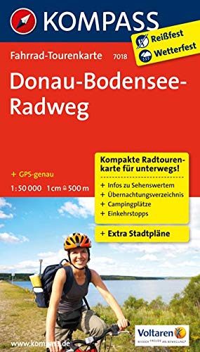 Télécharger Kompass FTK7018 Donau-Bodensee-Radweg: Fietsroutekaart 1:50 000 livre En ligne