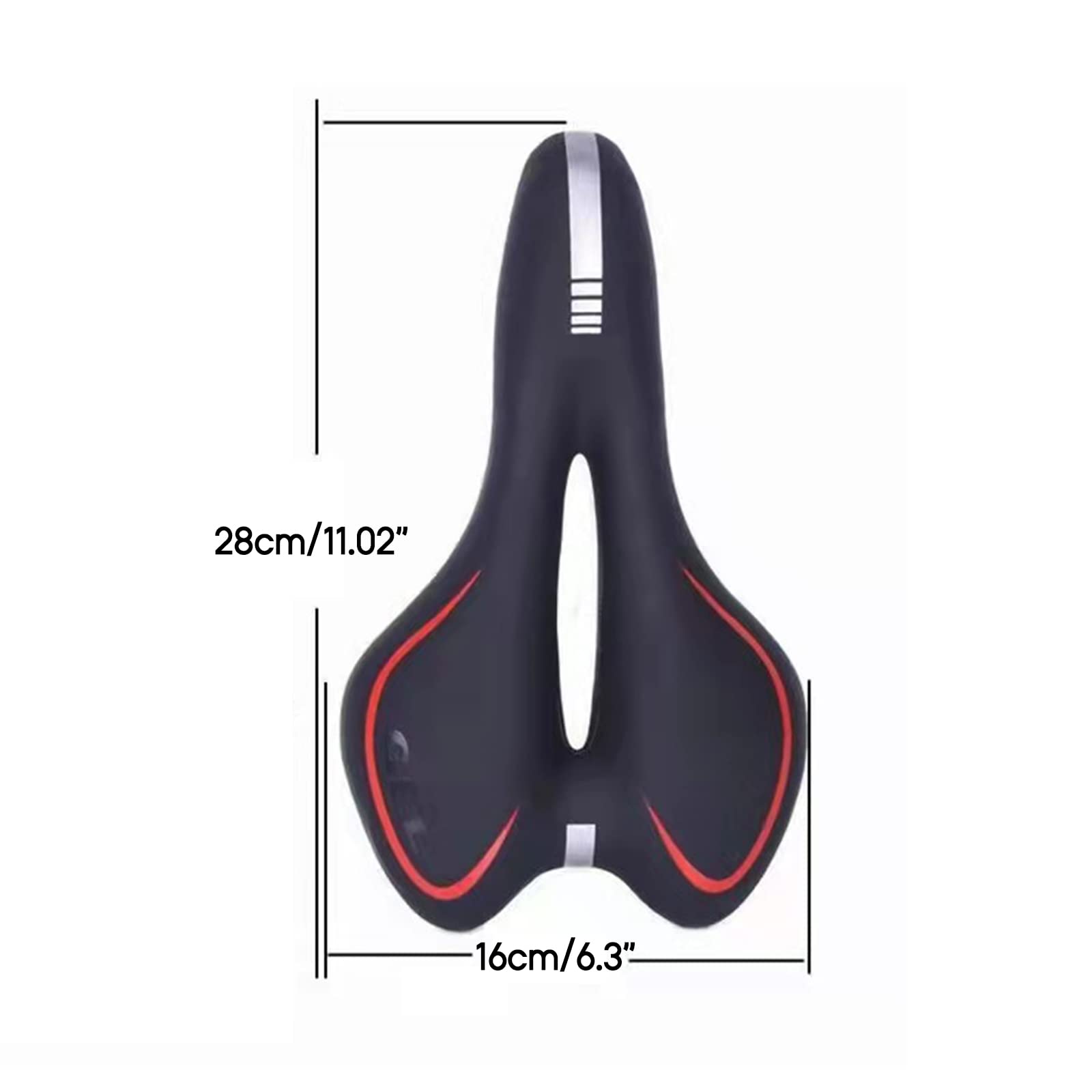 Selle De Vélo Confort Avec Mousse à Mémoire De Forme - Canal D'air - Noir
