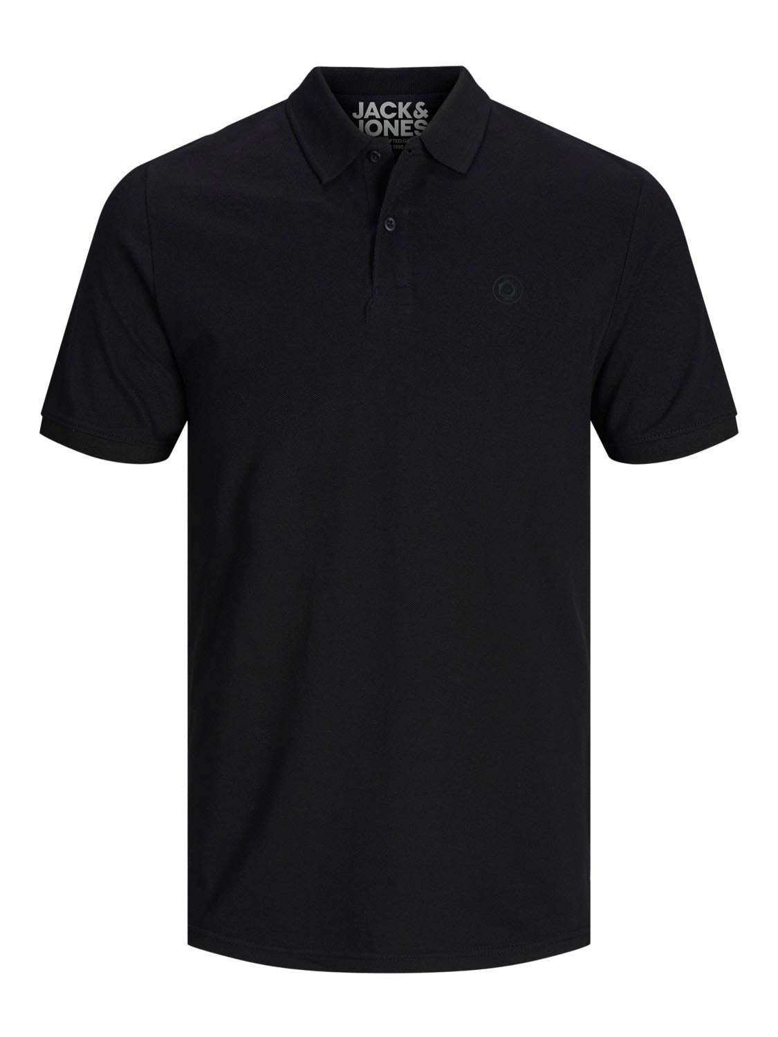 JACK & JONES 12171776 Lot de 3 polos slim fit à manches courtes pour homme, noir, blanc, bleu, gris, XS, S, M, L, XL, XXL
