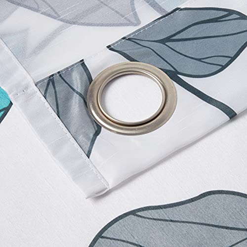 Home Maison Faux Silk Curtain Set, Grey-Blue, 55x84(2 Piece), W 55" x L 84" (1 Panels) - Image 3