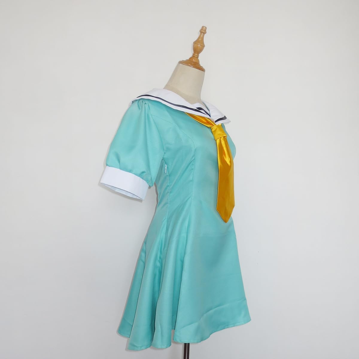 Green Sailor-Style Short Sleeve Dress