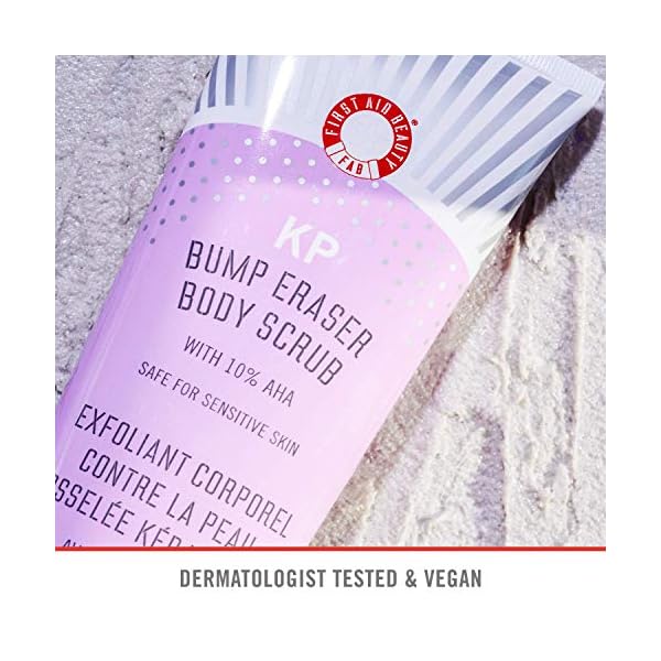 First-Aid-Beauty-KP-Bump-Eraser-Body-Scrub-Exfoliant-for-Keratosis-Pilaris-with-10-AHA-2-oz First Aid Beauty - KP Bump Eraser Body Scrub with 10% AHA, Keratosis Pilaris Skin Exfoliater with Glycolic and Lactic acids, Helps Reduce Chicken Skin Bumps, Safe for Sensitive Skin, 2 oz