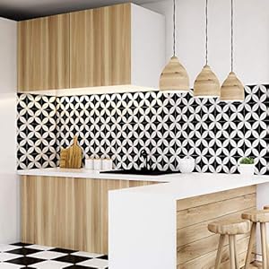 Ambiance Tegelstickers zelfklevende cementtegels – wanddecoratie stickers tegels voor badkamer en keuken – cementtegels zelfklevend – 20×20 cm – 30 stuks