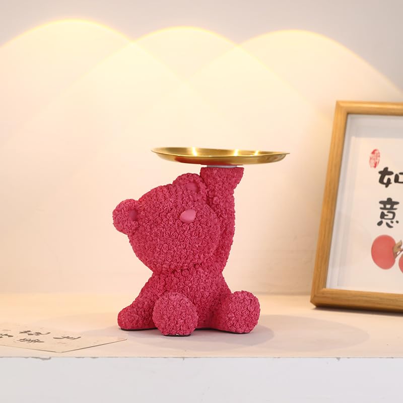 Figura de animal decorativa con bandeja de resina ideal para regalar 4