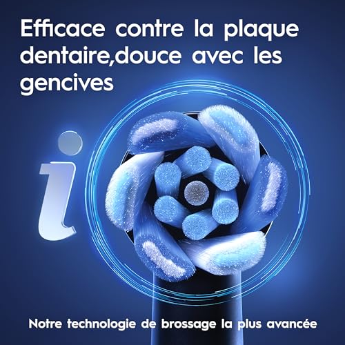 Image of Oral-B iO 3 Electric Toothbrush, with 3 Heads, Designed by Braun, Blue