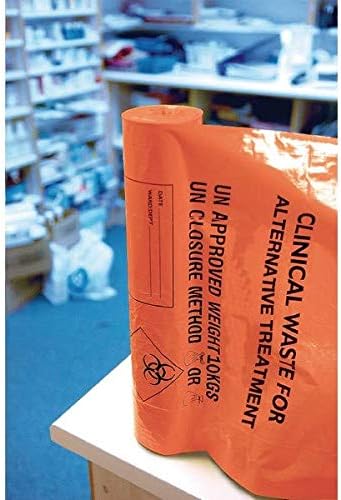 Clinical Waste Sack Heavy Duty Orange (Pack of 100) AT25/M085+ FINCHLEY PEN FREE