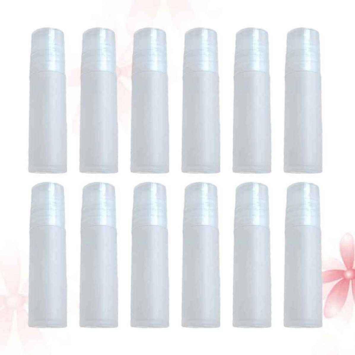 ARTIBETTER Plastic Pp Roller Bottles Portable and Easy to Fill Roll-on Bottles 5ml 100pcs White for Essential Oil and Other Liquids for Traveling