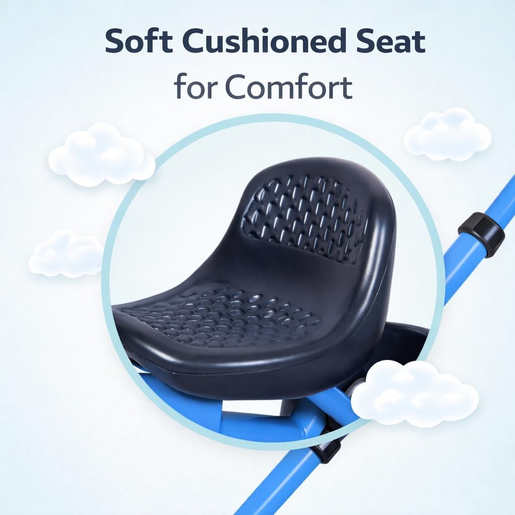 Toys Safety Guardrail Comfort Seat for Kids | Boys & Girls Age 2–5 Years | Secure & Durable Toddler Chair|Blue