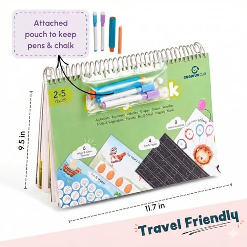 Image of Curious Cub Montessori Busy Book | Toddler Busy Binder for 2-5 Yrs | Activity Binder| Quiet Book| Educational Toys For 3 Year Old| Kids Learning Books 2-3Years| Velcro Books For 2 Yrs Old | Kids Gifts