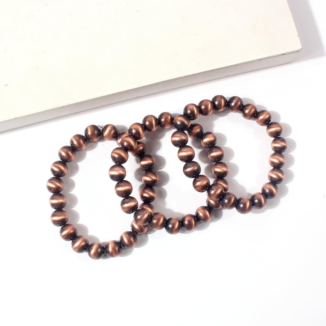 KOSMOS-LI Western Style Multi Layer Necklaces Bracelet Earrings Faux Pearl Cowgirl Beaded Women Jewelry Sets - Image 3