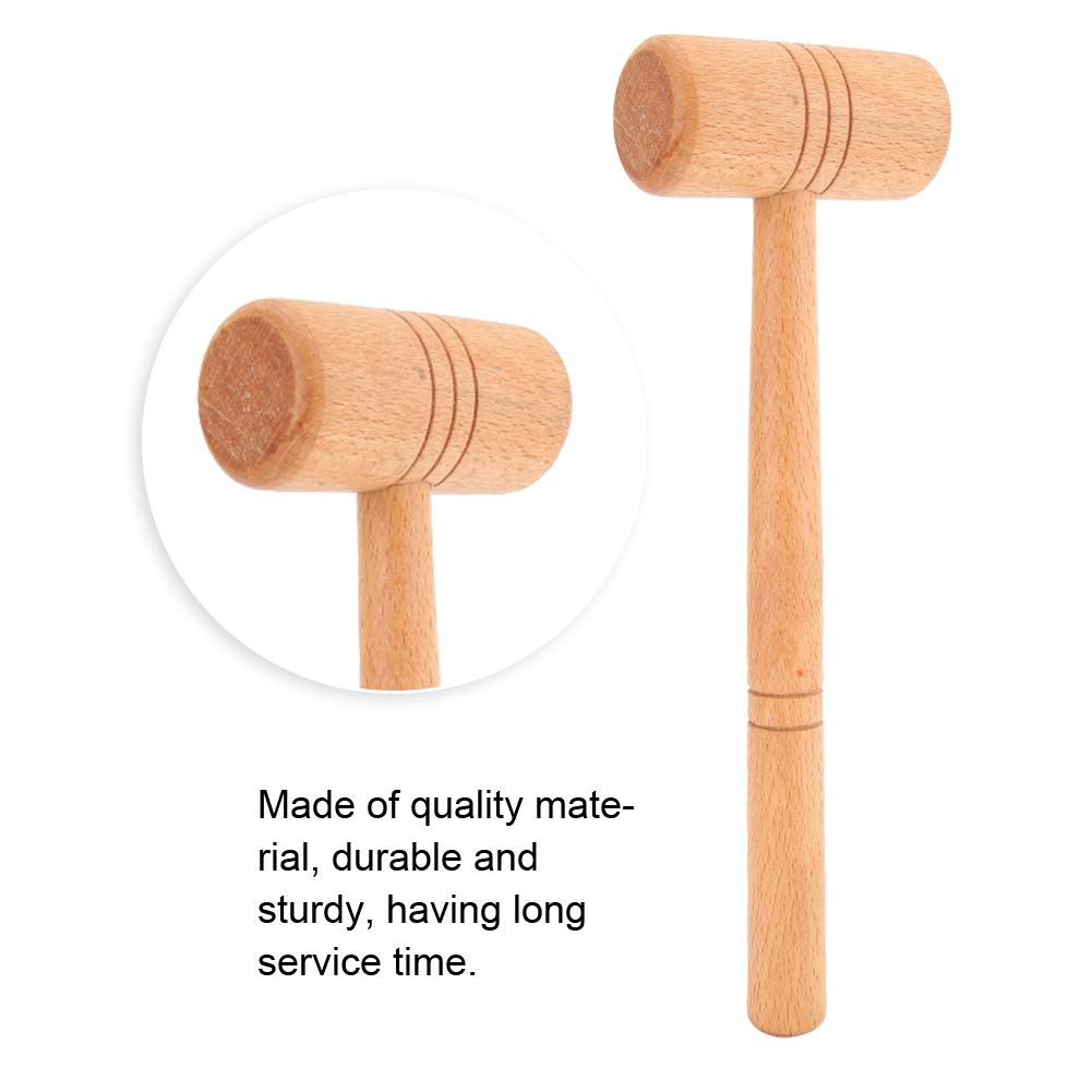 Marteau En Bois De Hêtre - Maillet Menuisier - Pour Travail Du Bois, Bijouterie - Poignée Cuir