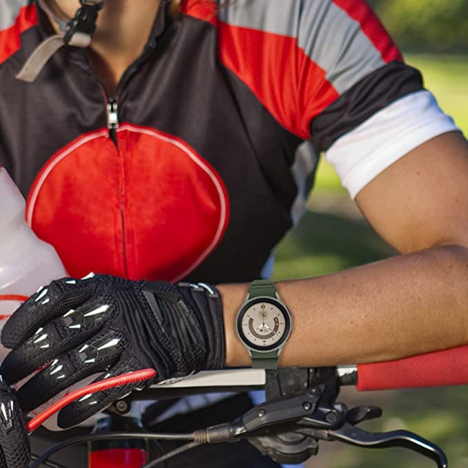 Image of ACHOR ACH59 20MM No Gap Arc Edge Ni-ke Air Hole / Nylon / Velcro / Milanese / Heavy Metal / Silicone Watch Straps Compatible for Samsung Galaxy Watch 4 Band & Galaxy Watch 5 Band 44mm 40mm /Watch 5 Pro Bands 45mm /Galaxy Watch 4 Classic Bands 46mm 42mm,20mm Sport Strap Wristbands for Men Women