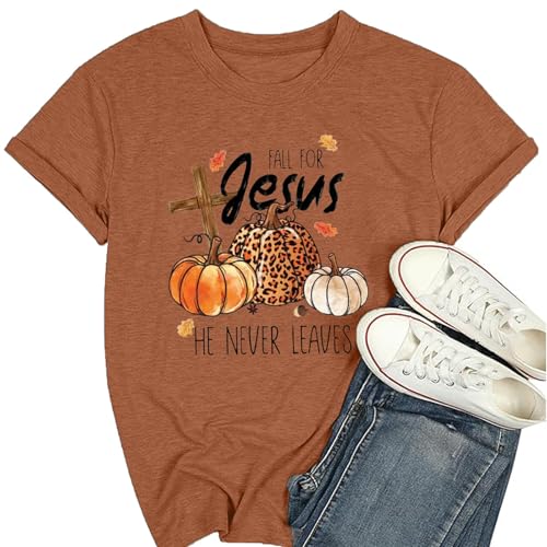 Womens Jesus Cross Graphic Tee Bible Verse Shirts Christian Religious T Shirt Casual Short Sleeve Jesus Devotee Gift Tops