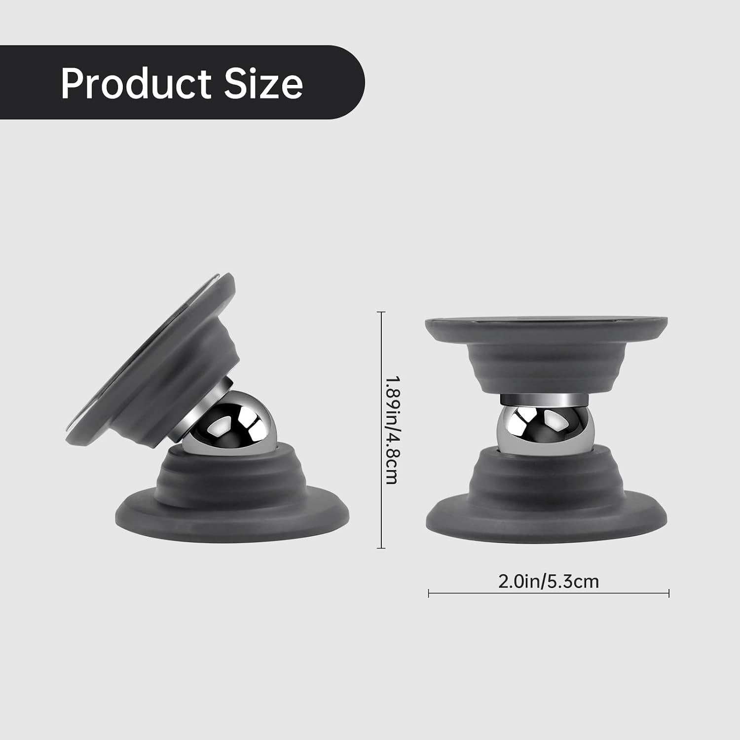 RV Magnetic Door Holder, Grey, 1 Pack image 2