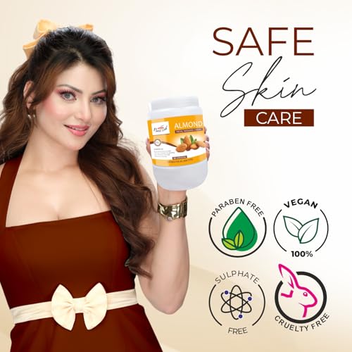 Image of Beeone Almond Massage Cream 900 ml | Skin Brightening & Moisturizing Day Cream for Face, Body & Hands | Lightweight & Non-Greasy | Paraben-Free, Sulphate-Free, | Daily Use for Men & Women
