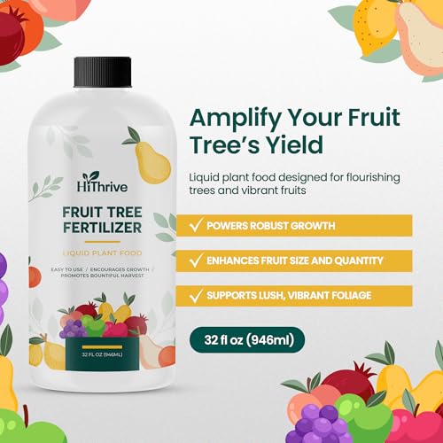 Image of 32oz Fruit Tree Fertilizer - Makes 32 Gallons of Fruit Tree Spray Plant Fertilizer for Blueberries, Strawberry Plant, Apple & More - Promotes Vibrant Foliage, Strong Branches, and Abundant Harvests